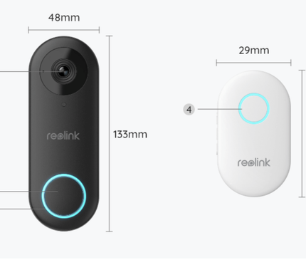 Reolink Reolink D340W Smart 2K+ WiFi Video doorbell with separate bell
