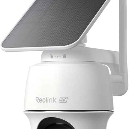 Reolink Reolink G440-W plus Zonnepaneel Wit, 4G LTE 8MP 4K Pan Tilt batterijcamera met slimme detectie