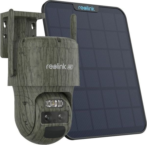 Reolink Reolink G770-C, caméra 4K 8MP à double objectif, 4G PT avec panneau solaire