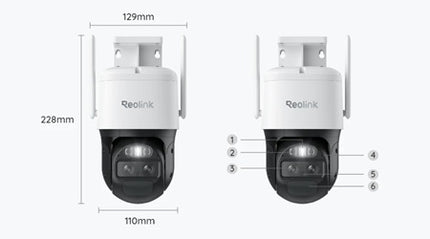 Reolink Reolink G770-W, 4G LTE 8MP 4K Dual-lens battery camera with auto-zoom tracking