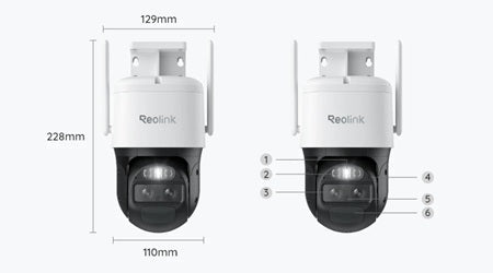 Reolink Reolink G770-W, 4G LTE 8MP 4K Dual-Lens Akku-Kamera mit Auto-Zoom-Tracking