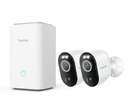 Reolink Reolink Home Hub1 met 2x Reolink B350 8MP camera's en 2x zonnepaneel, 1x 128GB Sd-kaart