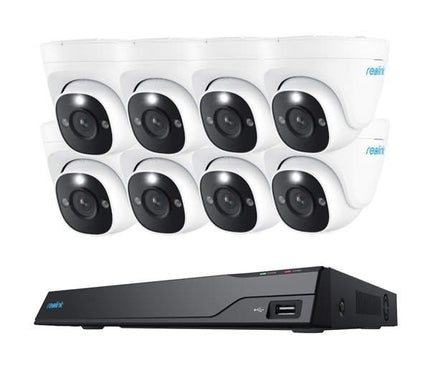 Reolink Reolink NVS16-8MD8, intelligentes 8MP PoE Kamera Set mit 8 x Revolver, NVR mit 4TB HDD