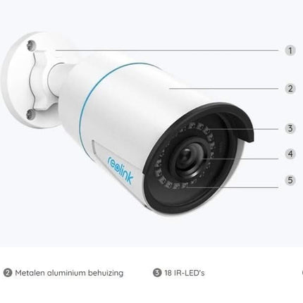 Reolink Reolink P320, 5MP PoE IP Camera with Person/Vehicle Detection (caméra IP PoE 5MP avec détection de personne/véhicule)
