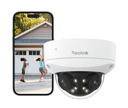 Reolink Reolink P737-A, 8 MP 4K/8 MP UHD IK10 4K-Dome-Kamera mit zwei Objektiven, vandalismussicher, PoE