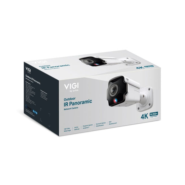 TP-Link VIGI InSight S385PI - 8MP 180-degree IR Panoramic AI Bullet Camera with Active Deterrence (Caméra Bullet IA 8MP avec dissuasion active)