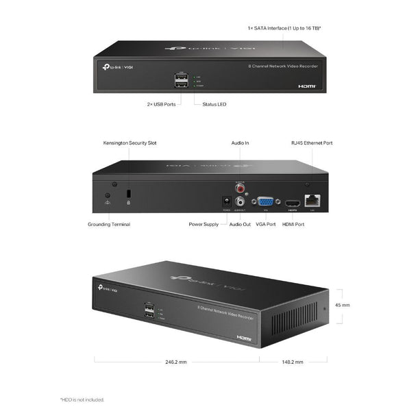 TP-Link VIGI NVR1008H - NVR à 8 canaux