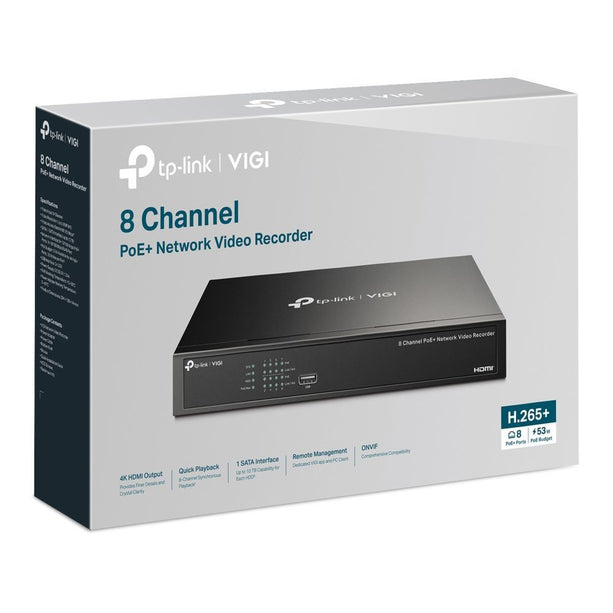 TP-Link VIGI NVR1008H-8P - NVR PoE à 8 canaux