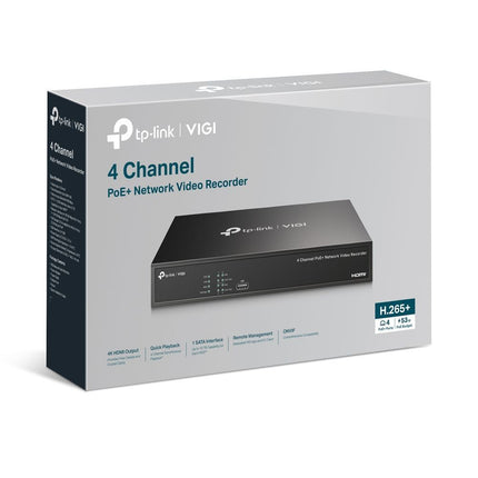 TP-Link VIGI NVR1004H-4P-2TB - 4-Kanal PoE NVR mit 2TB HDD
